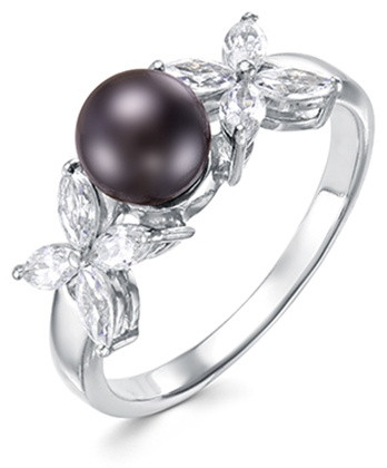 Кольцо из серебра с фианитами