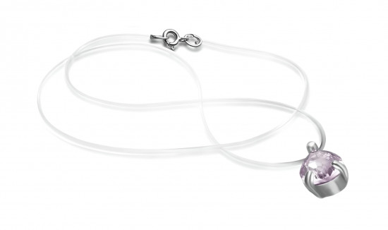 Колье из серебра с фианитом