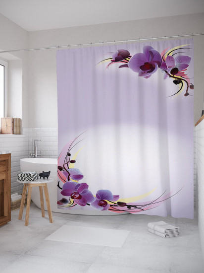 Штора для ванной «С цветами ярче»