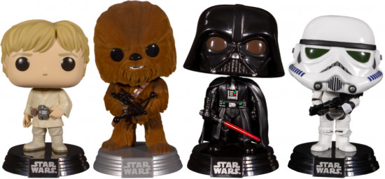 Набор фигурок «Luke Skywalker / Chewbacca / Dart Vader / Stormtrooper (exclusive) 4PK»