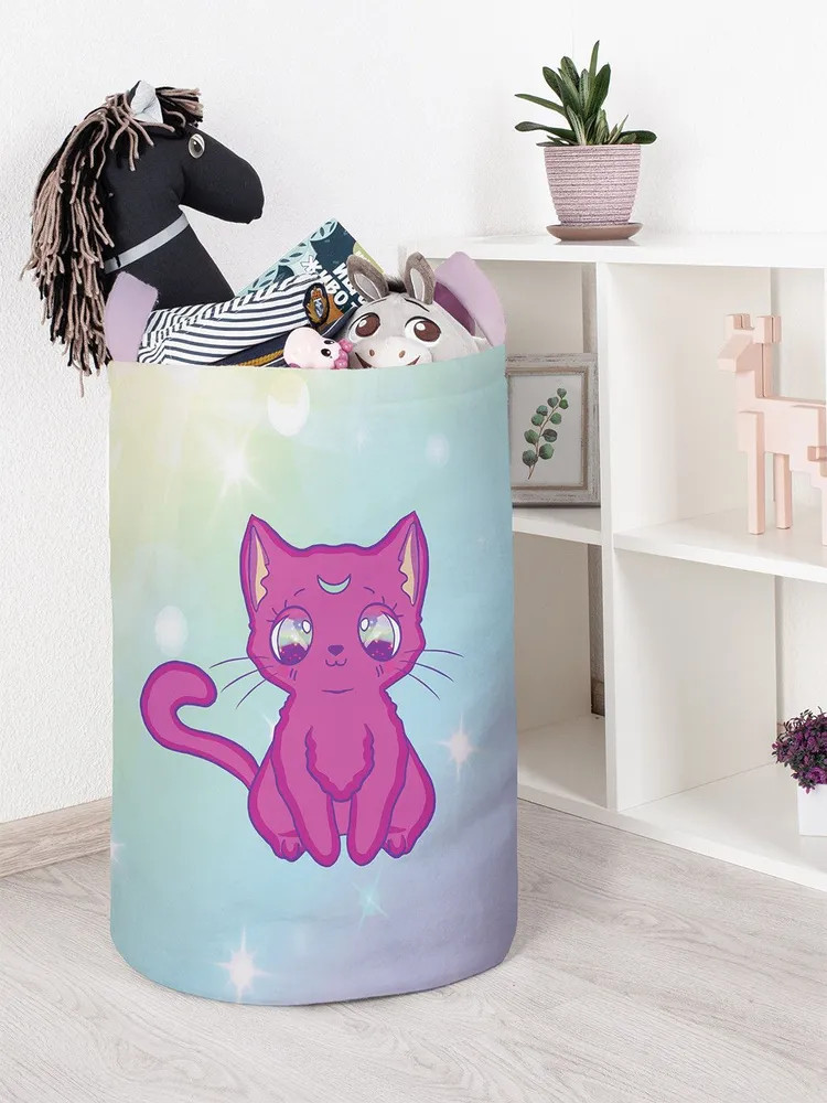Корзина для игрушек «Кот на радуге» | Кот на радуге | JoyArty