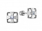 Серьги из серебра с фианитами