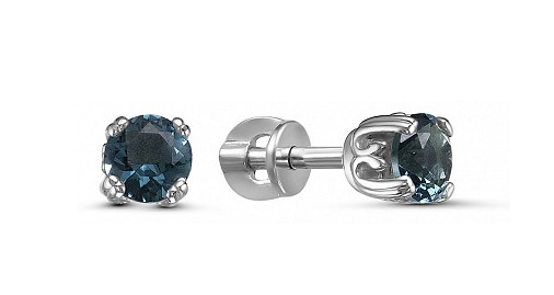 Серьги из серебра с алпанитами