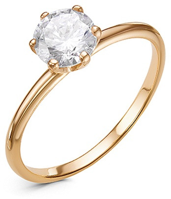 Кольцо из серебра с фианитом