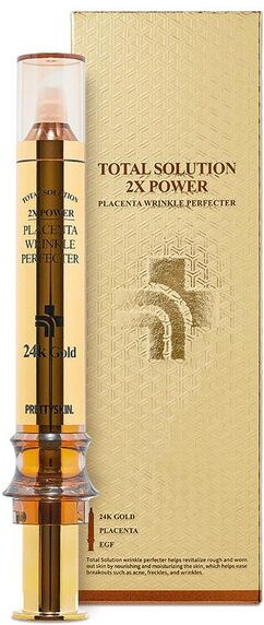 美容液 TOTAL SOLUTION 2X POWER 24KGOLD PLACENTA Total Solution 2x Power Placenta Wrinkle Perfecter 24k Gold
