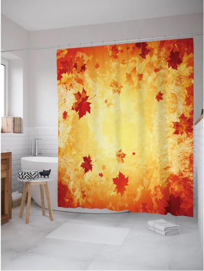 Штора для ванной «Кленовый листопад»