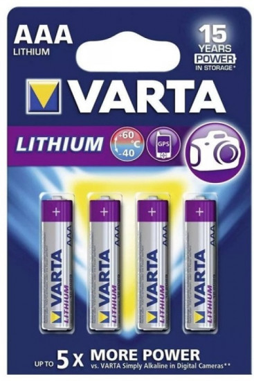 Набор батареек Varta Lithium AAA