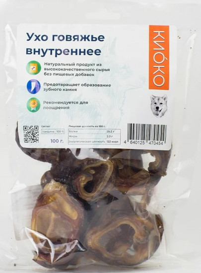 Лакомство для собак «Ухо говяжье внутреннее»