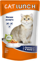 Корм для кошек «Кусочки в желе мясное ассорти»