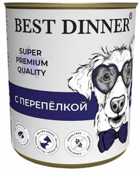 Консервы для собак с перепелкой