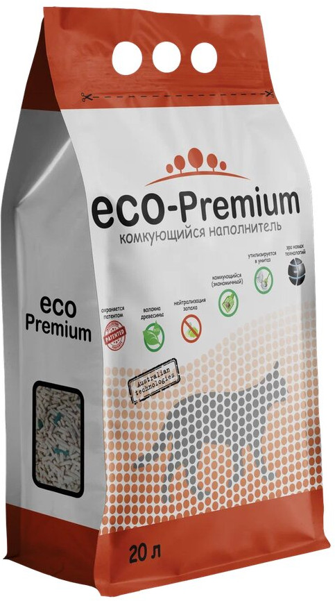 Наполнитель для кошачьего туалета комкующийся «Green» | ECO-Premium