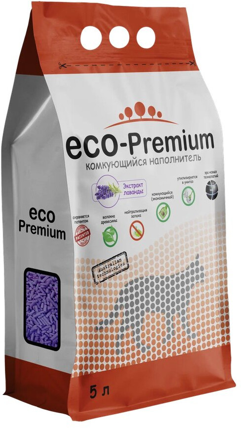 Наполнитель для кошачьего туалета комкующийся «Лаванда» | ECO-Premium