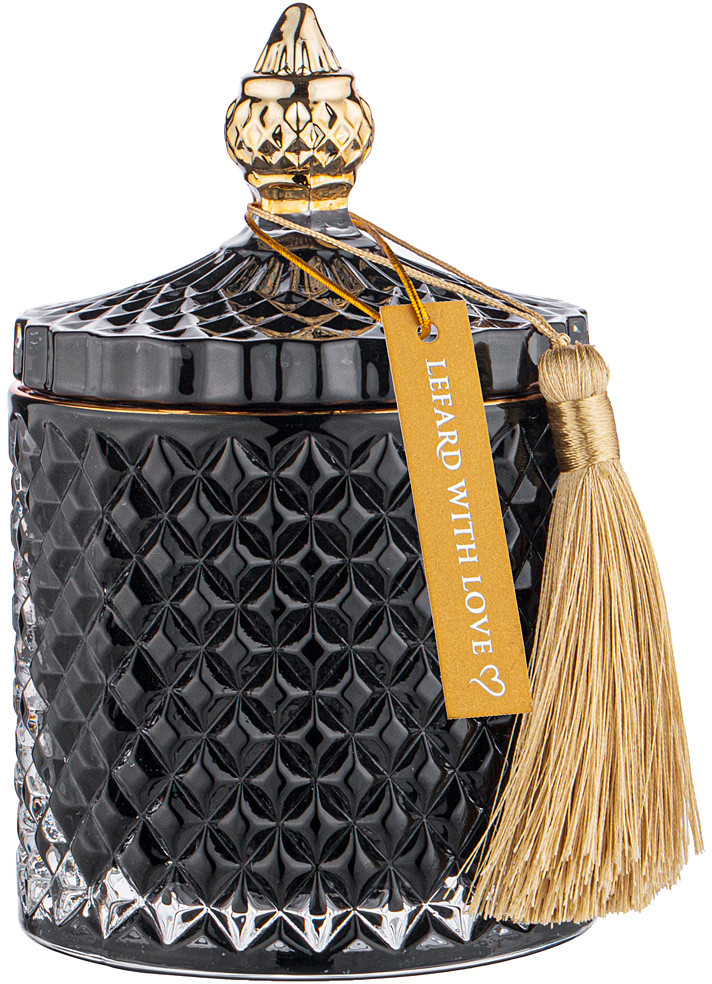 Емкость для хранения с крышкой «Charm black» | Glass Legend | Lefard
