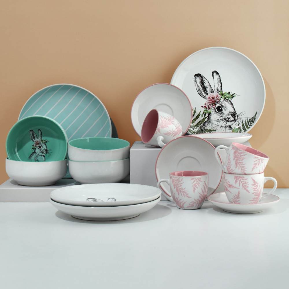 Набор посуды обеденной «Лесные персонажи» | Лесные истории | Dolce Ceramo