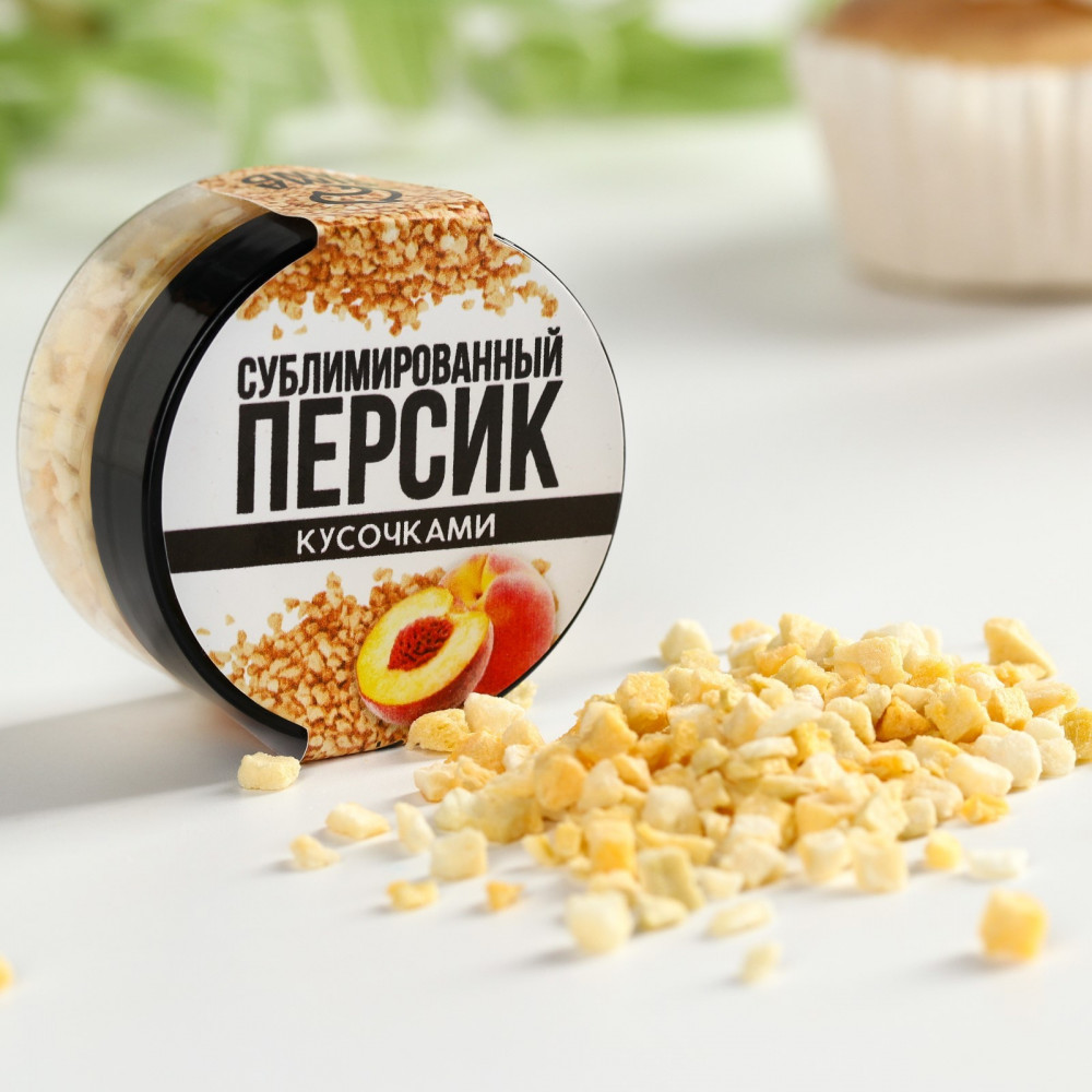 Персик сублимированный кусочками | Konfinetta