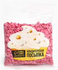 Посыпка кондитерская мягкая «Сердце», розовый