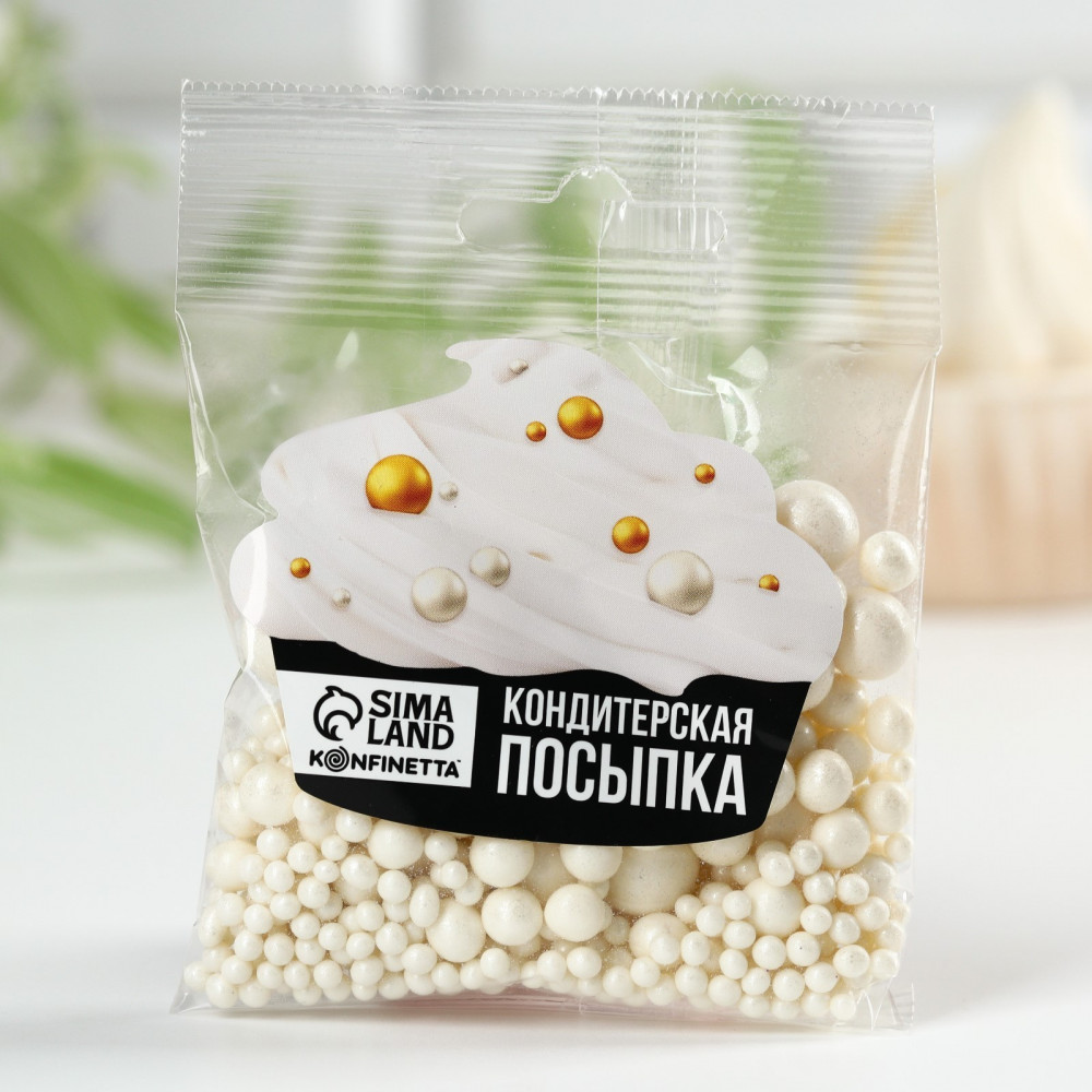 Посыпка кондитерская мягкая, белый | Konfinetta