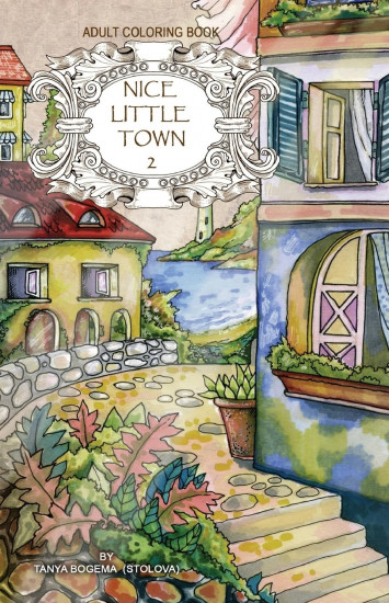 Adult Coloring Book: Nice Little Town