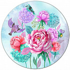 Доска разделочная «Пионы и птички»