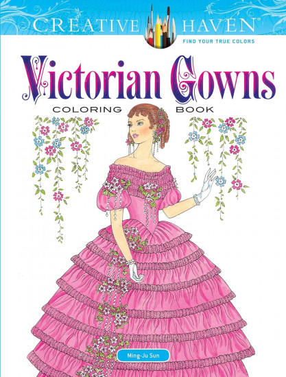 Victorian Gowns Coloring Book