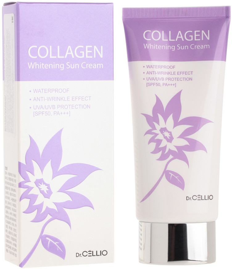 Крем для лица солнцезащитный «Collagen whitening suncream» SPF50+ PA+++ | Dr. Cellio