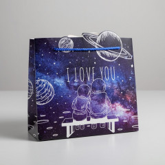 Пакет подарочный «I love you»