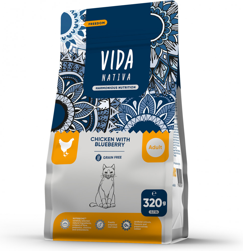 Корм для кошек с курицей и черникой | Vida Nativa