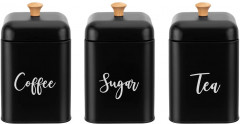 Набор банок для сыпучих продуктов «Tea, coffee, sugar»