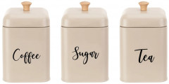 Набор банок для сыпучих продуктов «Tea, coffee, sugar»