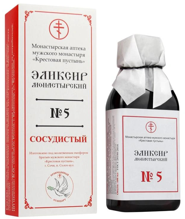Эликсир монастырский с рутозидом «Сосудистый №5» | Солох-аул | Бизорюк