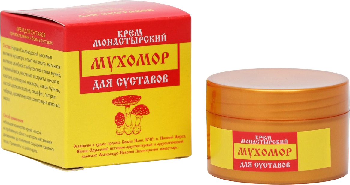 Крем для суставов монастырский «Мухомор» | Архыз | Бизорюк