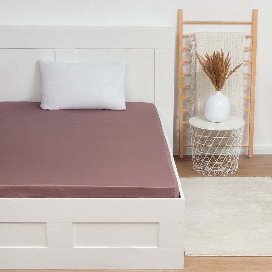Простыня на резинке «Twilight mauve»