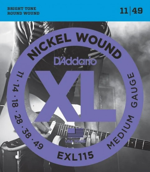 Струны для электрогитары EXL115 Medium Gauge, 11-49