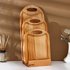 Набор разделочных досок на подставке