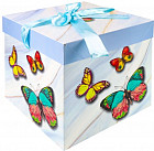 Коробка подарочная с лентой «Бабочки»