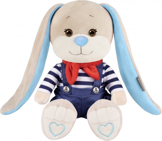 Игрушка мягкая «Зайчик Жак матрос в комбезе»