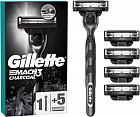 Станок бритвенный с 5 сменными кассетами «Gillette Mach 3 Charcoal»