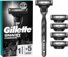 Станок бритвенный с 5 сменными кассетами «Gillette Mach 3 Charcoal»