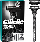 Станок бритвенный с 2 сменными кассетами «Gillette Mach 3 Charcoal»