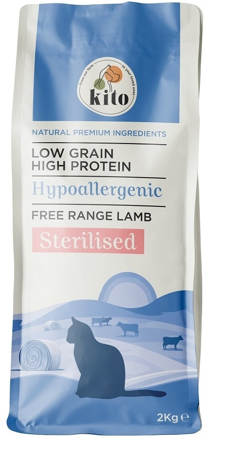 Корм сухой для стерилизованных кошек с ягненком свободного выпаса «Grass-Fed Lamb» | Kito