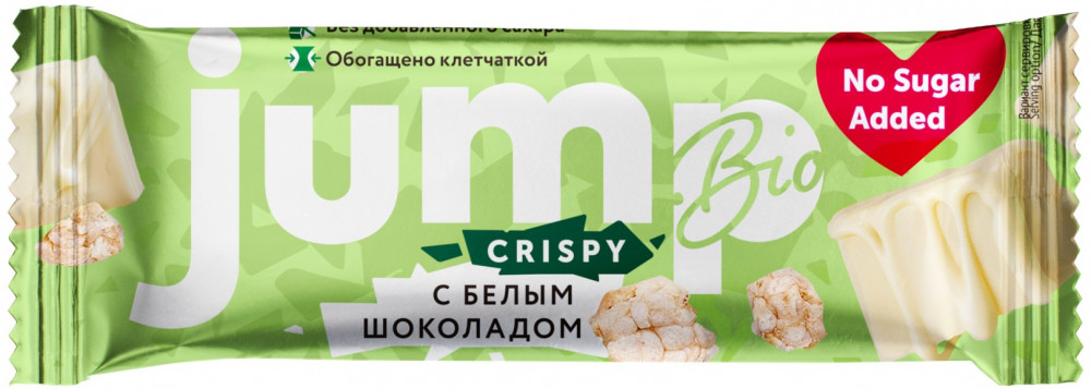 Батончик протеиновый «С белым шоколадом и воздушным рисом» | Crispy | JUMP