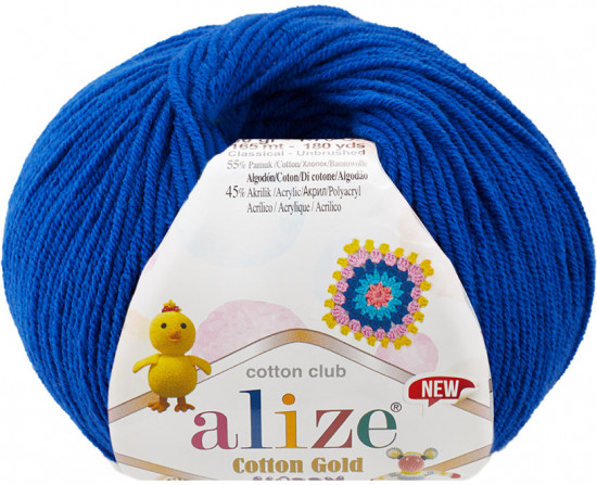 Пряжа для вязания «Cotton Gold Hobby», 141 Василек