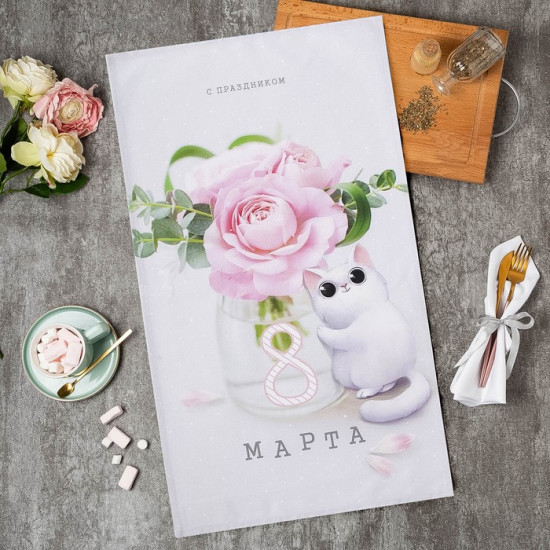 Полотенце кухонное «Котики»