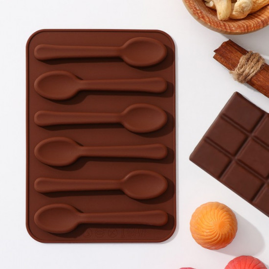 Форма силиконовая для льда и кондитерских украшений «Ложечки»