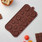 Форма силиконовая для льда и кондитерских украшений «Пуговки»