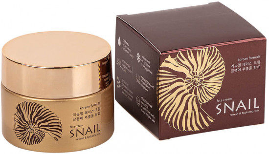 Крем для лица с муцином улитки «Face cream snail refresh & hydrating skin»