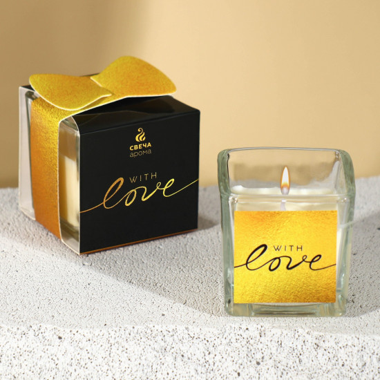 Свеча в стакане «With love»
