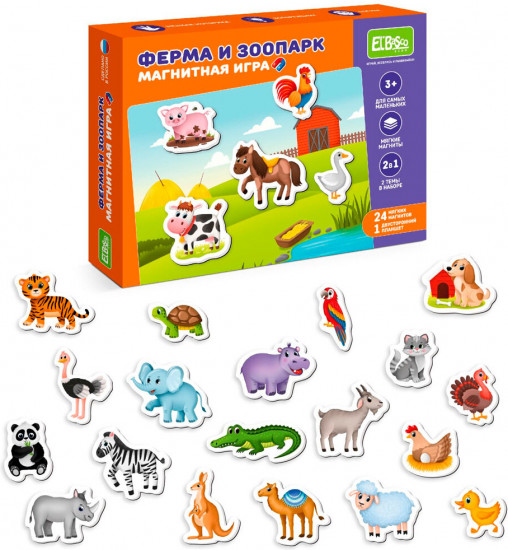 Игра магнитная «Зоопарк и ферма»