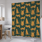 Штора для ванной «Стая леопардов»