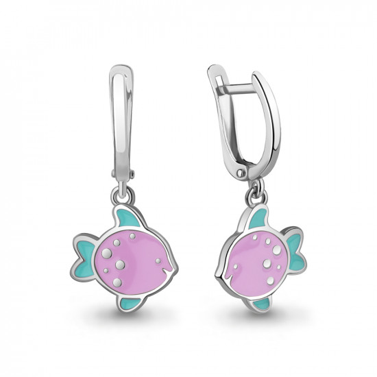 Серьги из серебра с эмалью